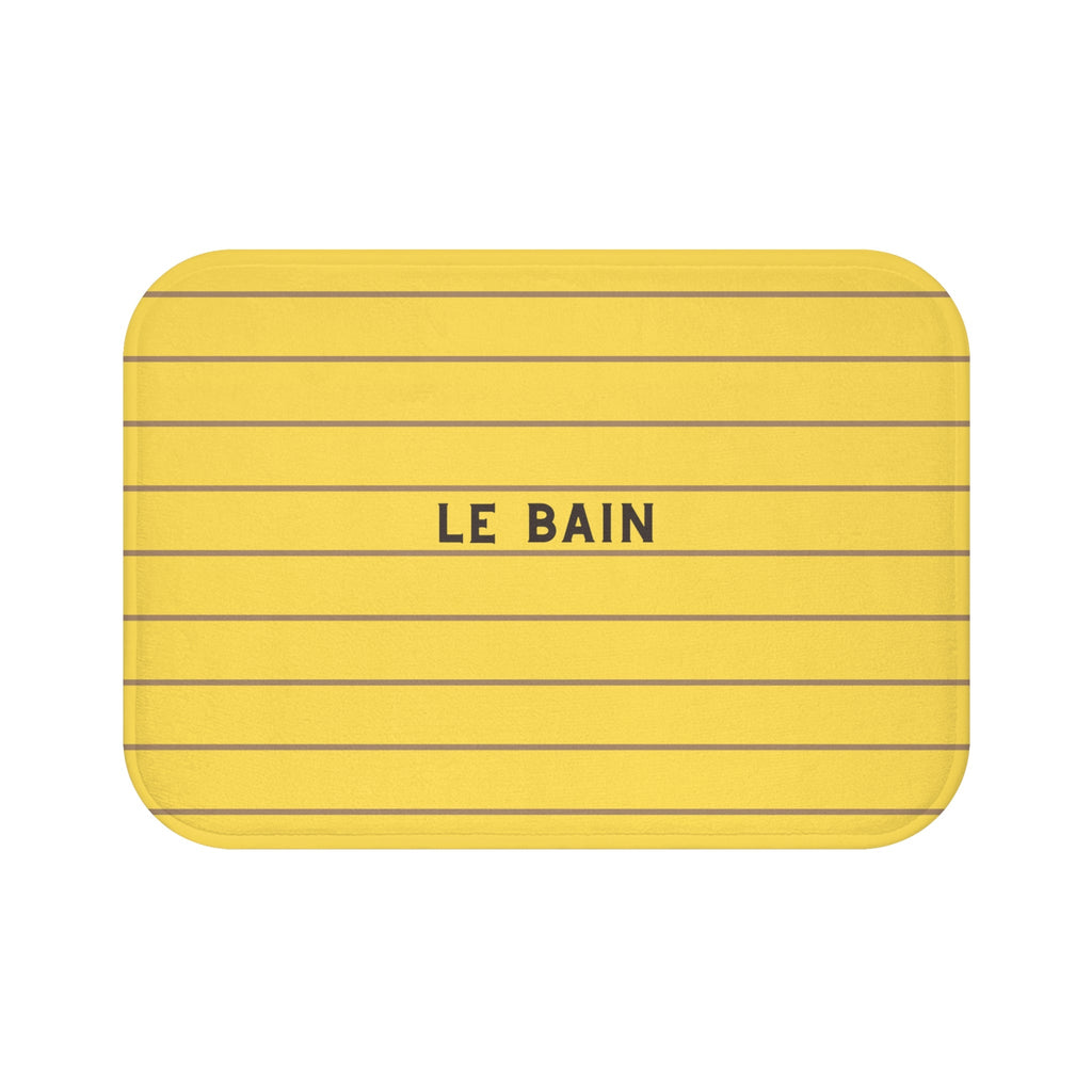 Le Bain Yellow Striped Bath Mat — French Minimalist Bathroom Rug