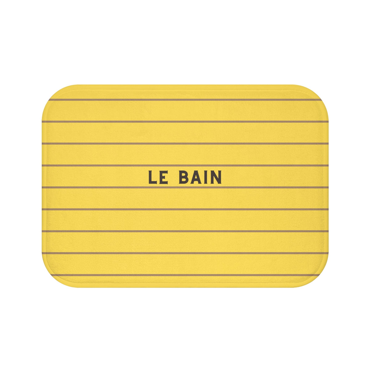Le Bain Yellow Striped Bath Mat — French Minimalist Bathroom Rug