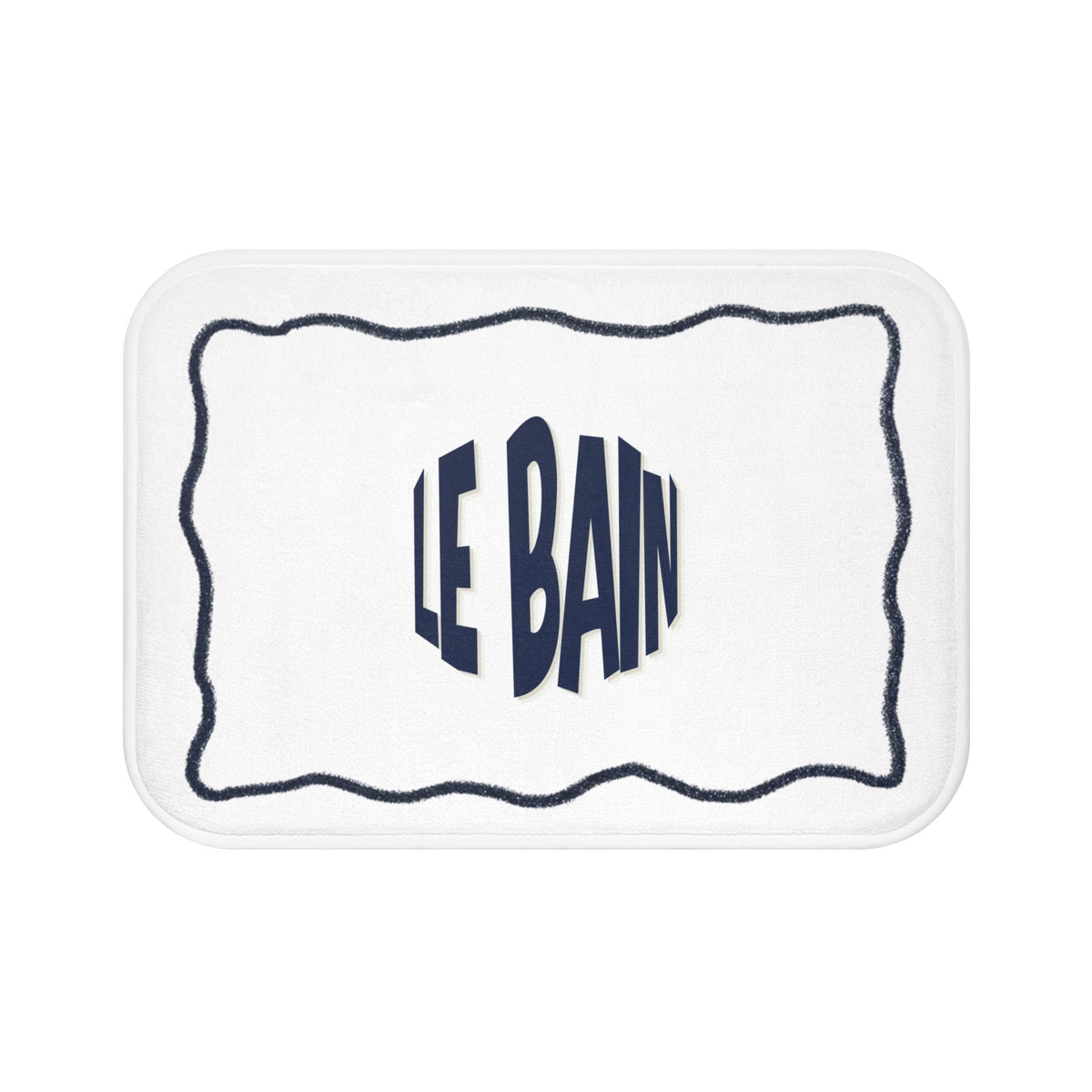 Le Bain Crisp WHITE Bath Mat | White French Bathroom Mat