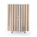 Shower Curtain — Grey Striped French 'Le Bain' Bathroom Decor