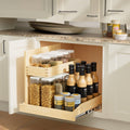 Two-Tier Wood Under-Sink Organizer, Left-Side