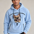 Couple Lamb Cashmere Pet Pocket Hooded Sweatshirt