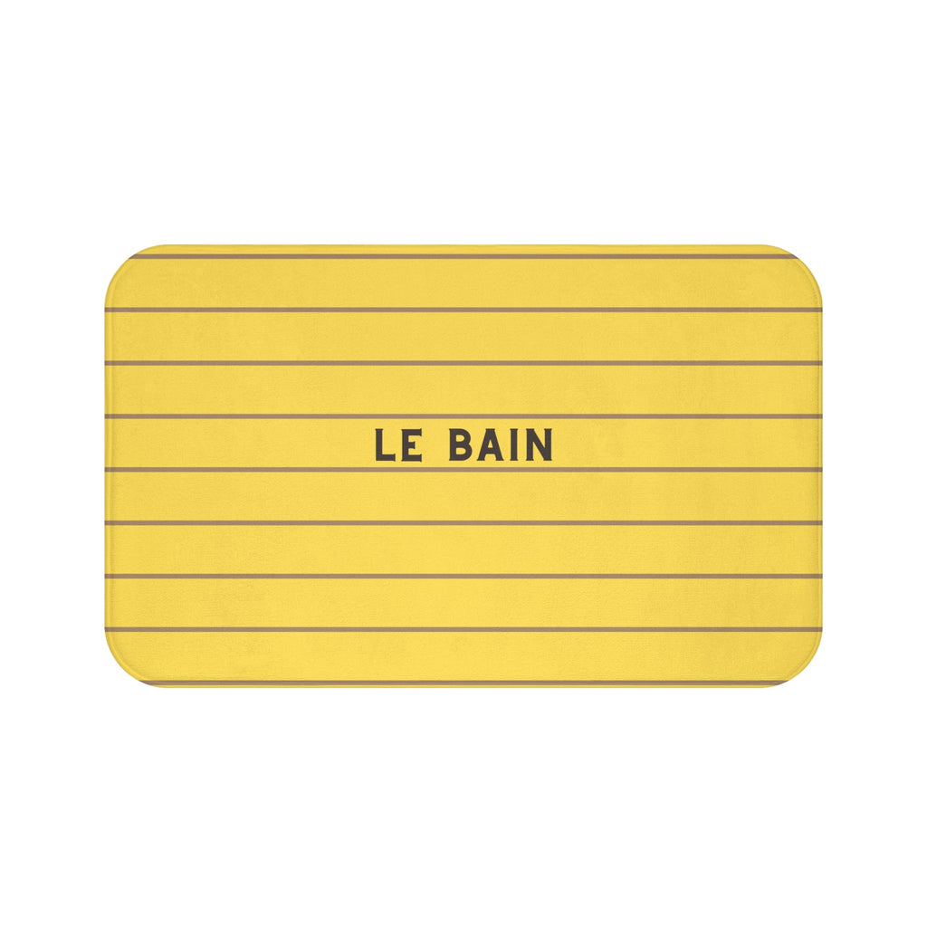 Le Bain Yellow Striped Bath Mat — French Minimalist Bathroom Rug