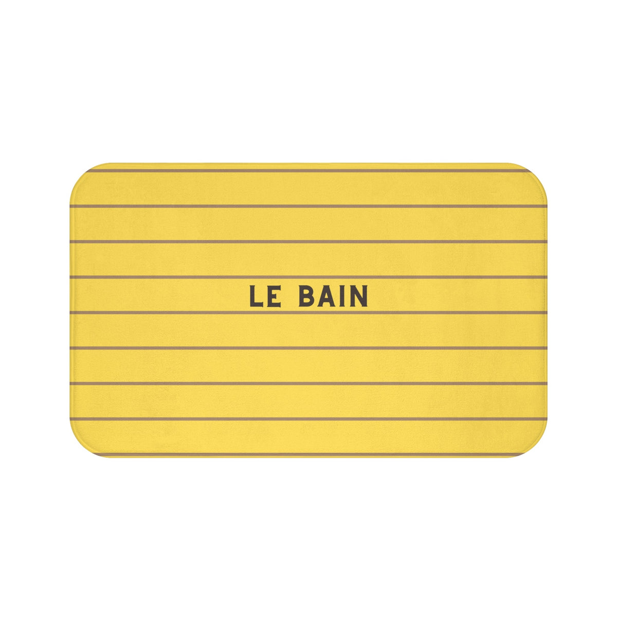 Le Bain Yellow Striped Bath Mat — French Minimalist Bathroom Rug