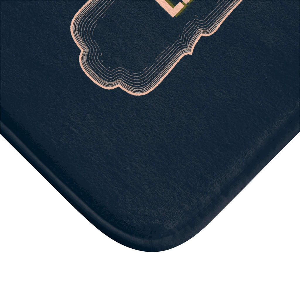 French Bathroom Bath Mat – 'Le Bain' Deep Navy