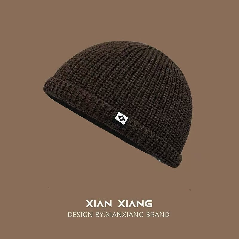 Men's Fleece Lined Knitted Beanie Hat with Ear Protection