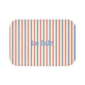 Le Bain Tricolor Striped Bath Mat, CREAM — French-Inspired Red & Blue Bathroom Rug