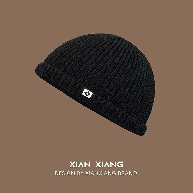 Men's Fleece Lined Knitted Beanie Hat with Ear Protection