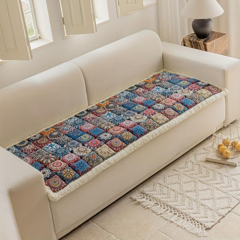 Sofa Bed Cover & Bohemian Chic Moroccan Blue Couch Protector