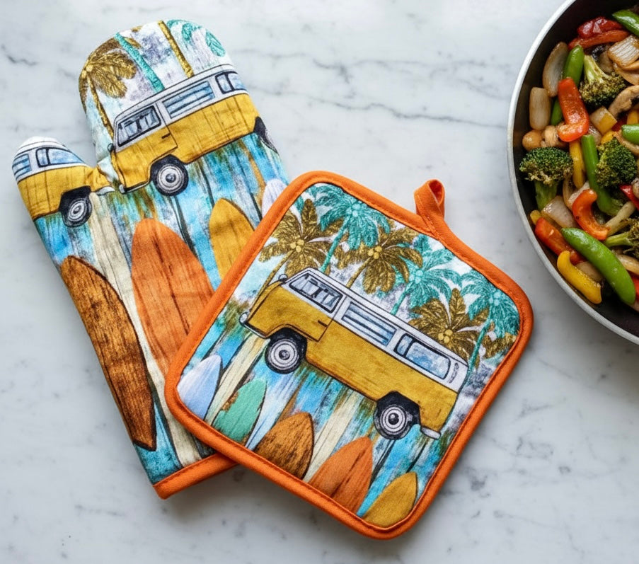 Surf City Potholder Set