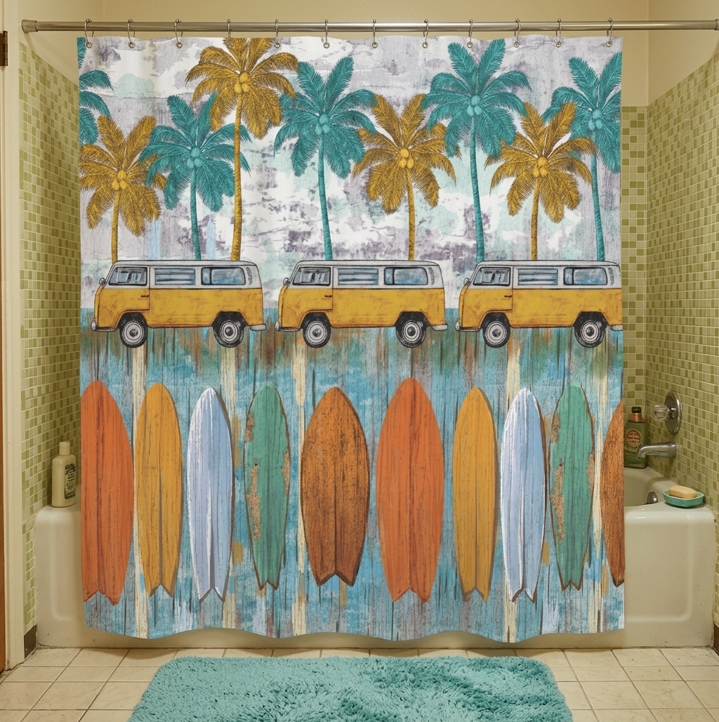 Surf City Shower Curtain
