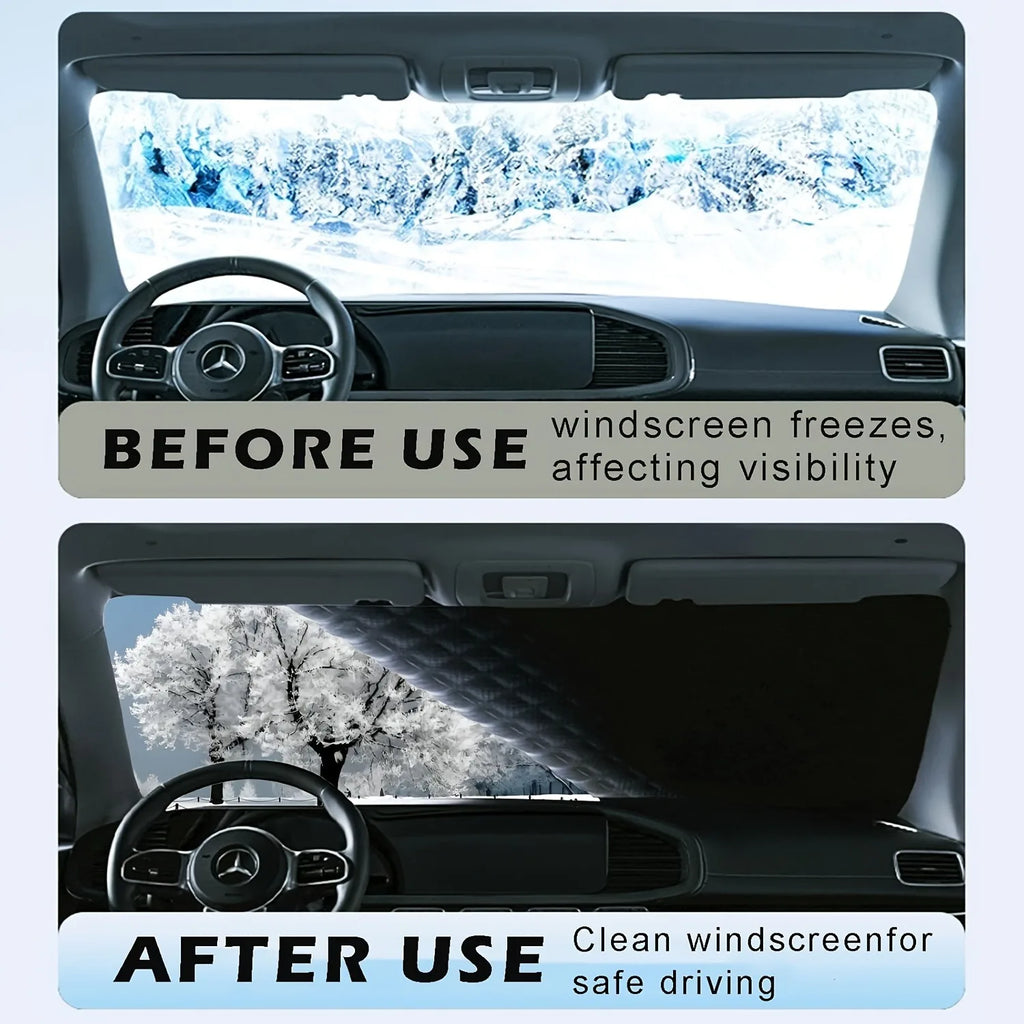 Winter Car Windshield Cover | Magnetic Snow Guard for Front Window