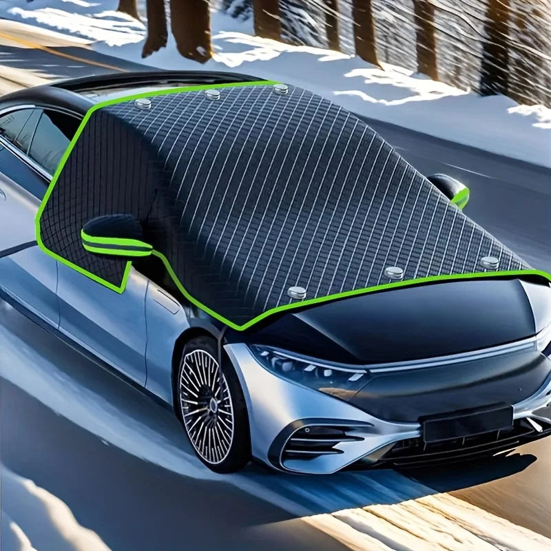 Car Snow Cover Winter Front Windshield | Anti-Freeze Magnetic Half Cover