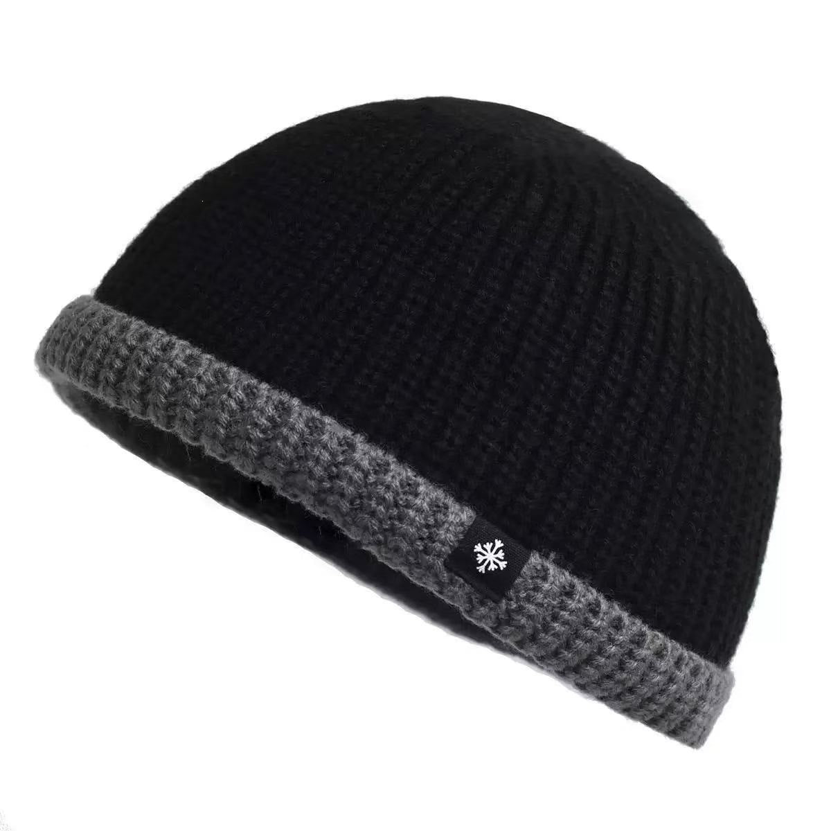 Men's Fleece Lined Knitted Beanie Hat with Ear Protection
